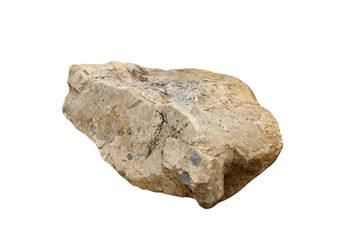 Rock isolated on white background.