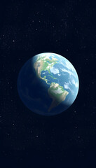 Obraz premium Planet earth in solar system starry sky in space, Earth isolated on transparent background, flat design, with white tones