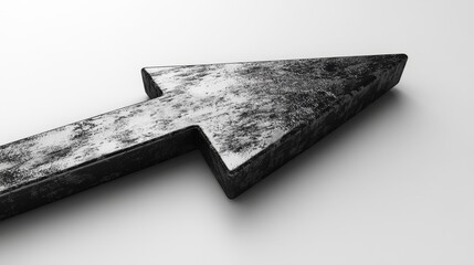 A black straight arrow pointing right, fading at the edges on a white background