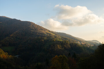 Landscape view in Valle di Muggio in Ticino, Switzerland