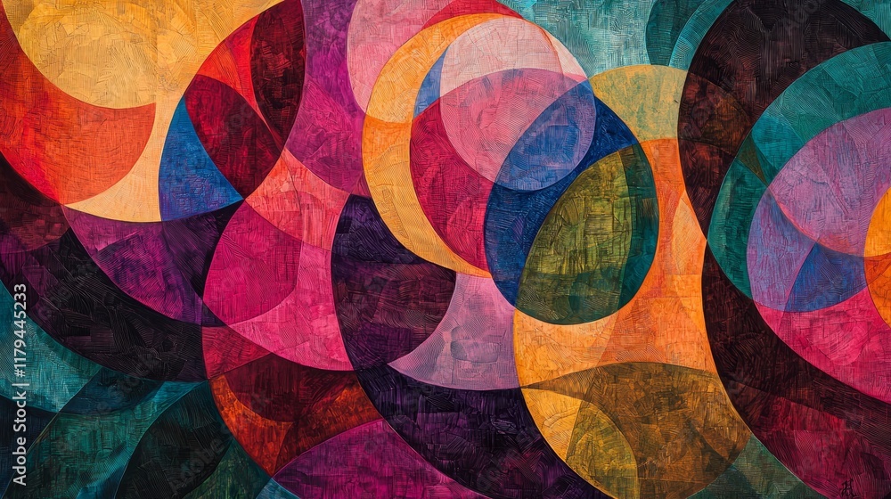 Poster vibrant abstract design with flowing lines and dynamic colors