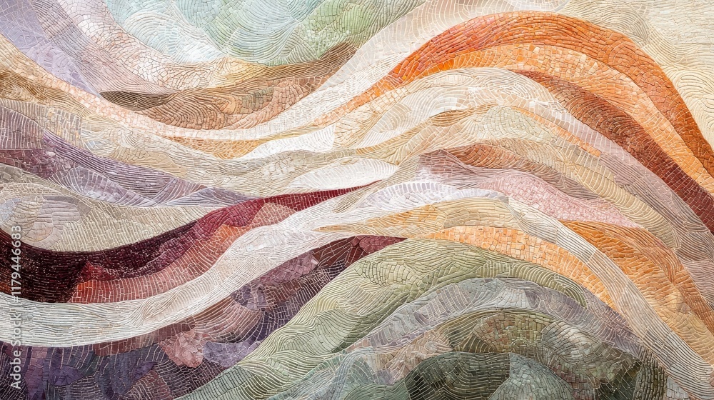 Aufkleber abstract interpretation of solidarity through flowing patterns and harmonious colors