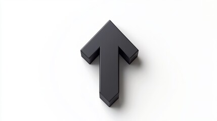 A thick, hollow arrow icon in black, pointing downward, isolated on white