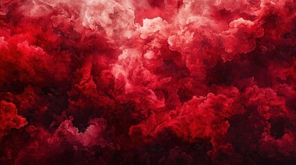Fototapeta premium Crimson Cloudscape: A Dramatic Abstract of Red Hues