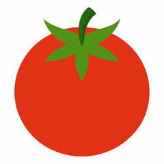tomato with leaves