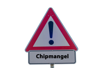 Schild Chipmangel freigestellt