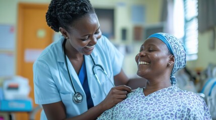 Compassionate Doctor Examining Patient in Hospital, Healthcare