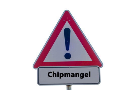 Schild Chipmangel freigestellt