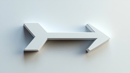 A modern arrow icon with a hollow design, pointing to the left, isolated on white