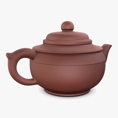 Elegant clay teapot in classic design showcases craftsmanship