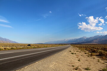 Highway sands and clouds