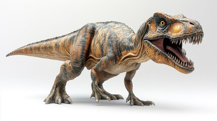 Allosaurus Dinosaur on a White Background. Generative AI