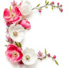 Closeup of a blooming pink orchid flower on a branch with delicate petals in a tropical garden