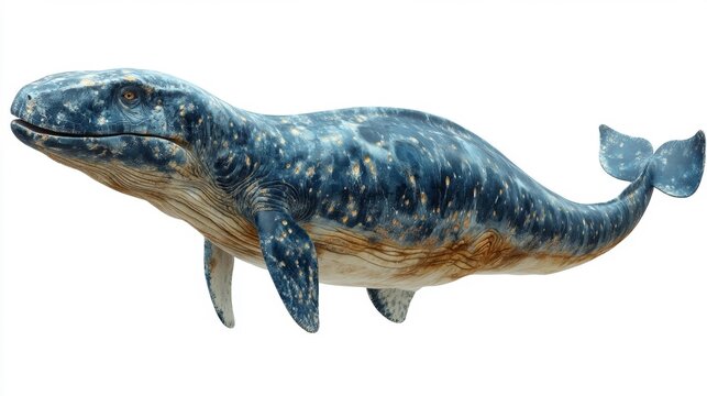 Tylosaurus Isolated on White Background. Generative AI