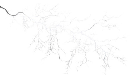 Fototapeta premium Electricity lightning isolated on white background 