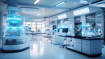 Modern medical lab with advanced diagnostic tools