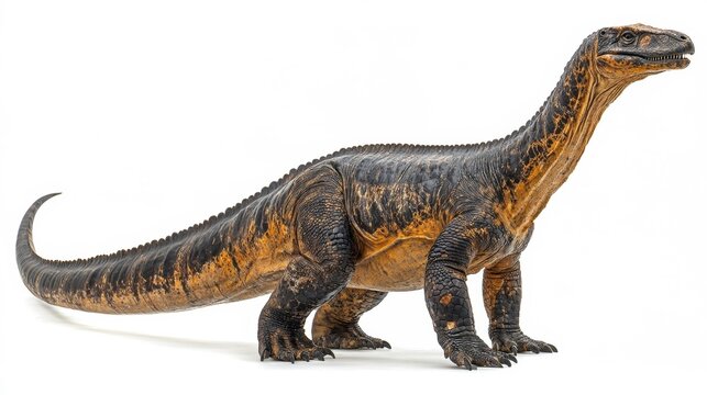 Realistic Tanystropheus Dinosaur Isolated. Generative AI