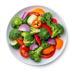 A mouthwatering plate of broccoli salad, highlighted on a see-through background.