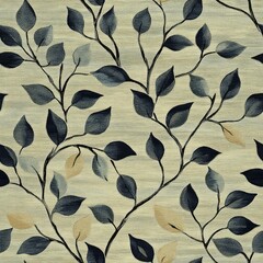 Seamless decorative natural leaves texture pattern