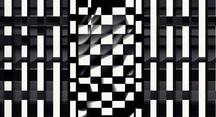 Checkerboard pattern background in black and white pattern background