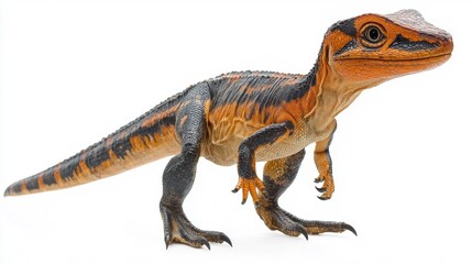 Obraz premium Coelophysis Dinosaur Isolated on White Background. Generative AI