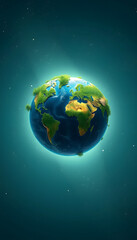 Fototapeta premium earth day, concept, environment, sustainability, nature, eco-friendly, conservation, planet, green, awareness, hyperrealism, with white tones