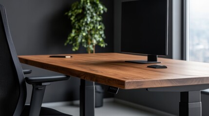 industrial standing desks, modern office space featuring collaborative standing desks with industrial black piping and rustic wooden tops