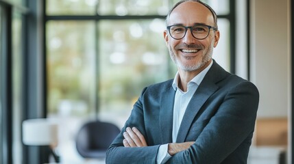 Fototapeta premium Portrait of a Successful Mature Businessman