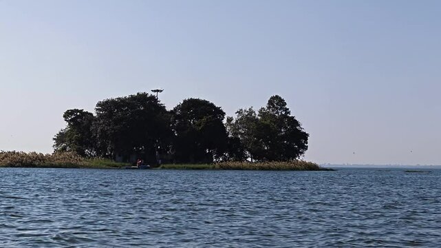 Island on Upper Lake, also known as Bada Talab, in Bhopal