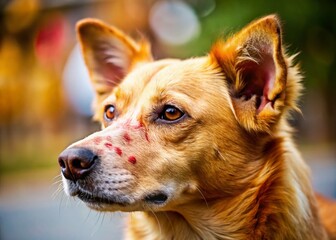 Dog Skin Allergies: Close-up Image of Irritated Canine Skin Showing Symptoms