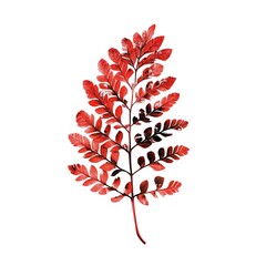 Ruby Fern Brush &ndash; Elegant and Detailed Digital Brush for Art and Design, Lush Fern Texture in Rich Ruby Red Color