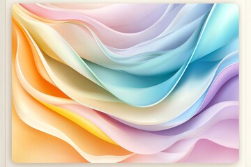 Fototapeta premium Abstract Pastel Wave Background Soft Flowing Colorful Swirls Design