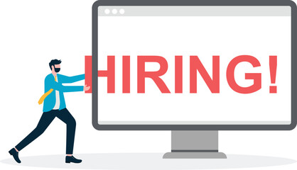 Social media illustration, business concept, web design

