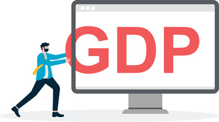 Social media illustration, business concept, web design

