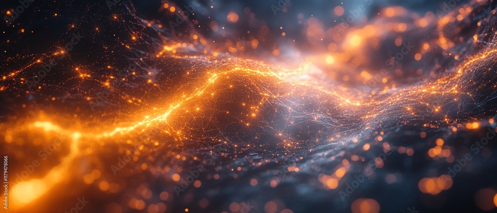 Poster a creative ai brain design, with glowing nodes and digital connections, symbolizing the rapid evolut