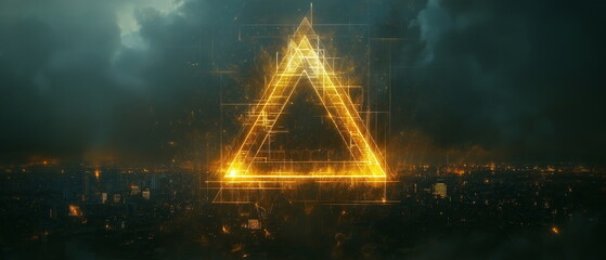 Harmony of forms and textures. Pythagorean tree transforming into a fractal citys_002