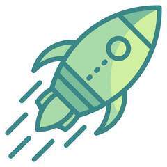 Rocket  Icon Element For Design