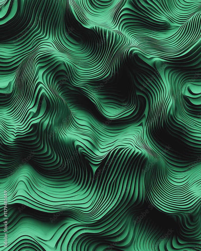 Poster harmony of forms and textures. wave pattern. modification changing textures to cr_001