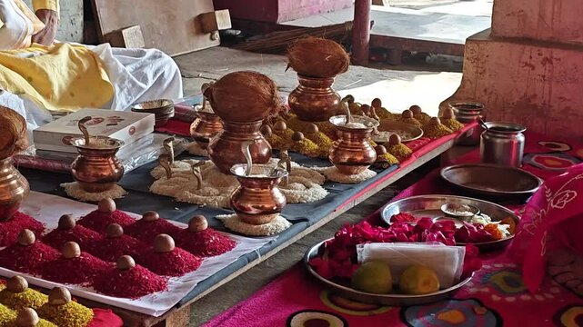 Traditional Hindu prayer ritual