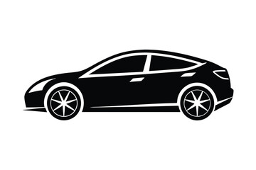 Naklejka premium A modern volt car vector style silhouette.eps