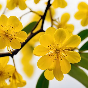 Ratchaphruek Flowers: Yellow Thai Blooms in Soft Focus