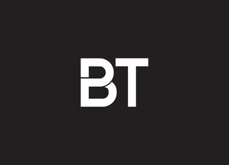 BT letter logo and initial logo design