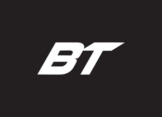 BT letter logo and initial logo design