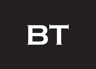 BT letter logo and initial logo design