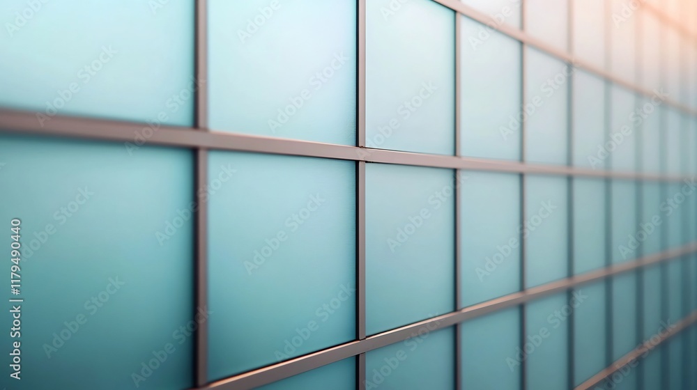 Poster frosted glass effect with diffused light on minimal abstract background