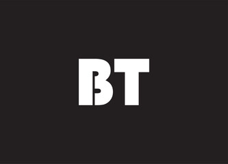 BT letter logo and initial logo design