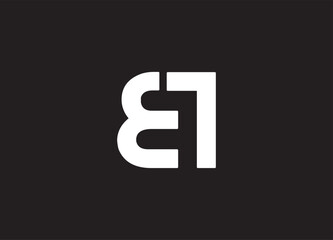 BT letter logo and initial logo design