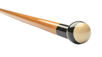 Precision Billiards Cue for Pool Games Isolated on White Background