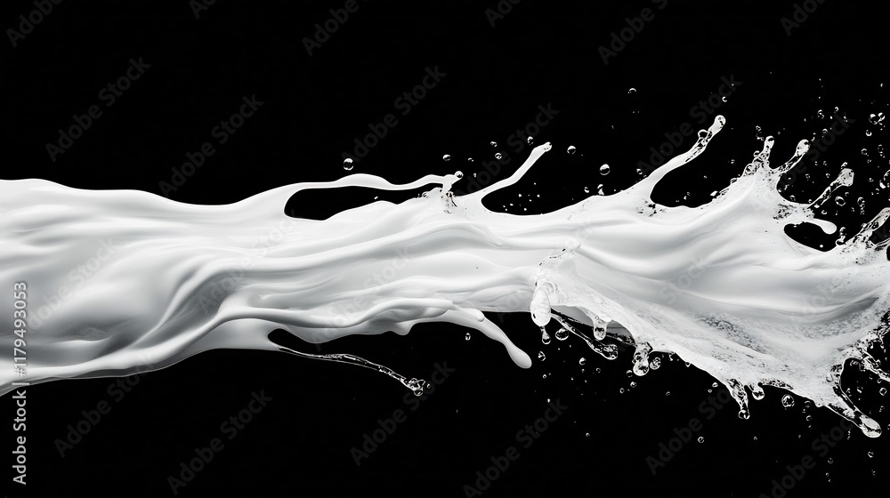 Poster high-speed freeze of splashing running water showcasing dynamic fluid motion