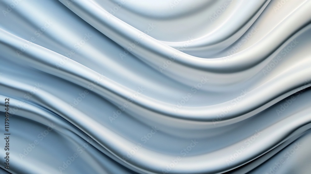 Poster elegant metallic wave texture with soft lighting and copy space
